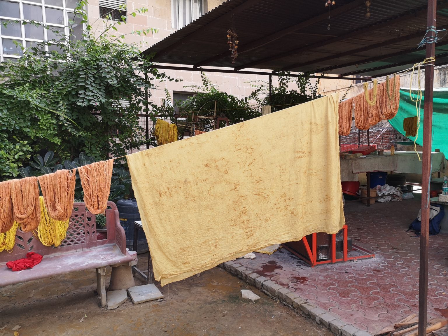 Processus de teinture naturelle - séchage