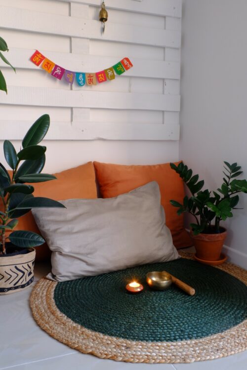 Housse de coussin en soie