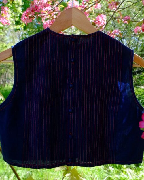 Crop top INNA – bleu indigo