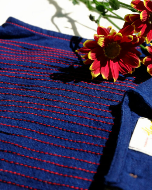 Crop top INNA – bleu indigo