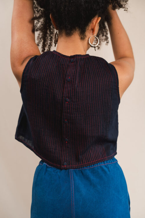 Crop top INNA en coton soie