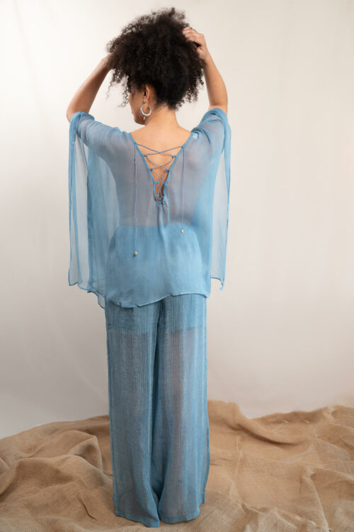 Pantalon CLEO en soie & laine