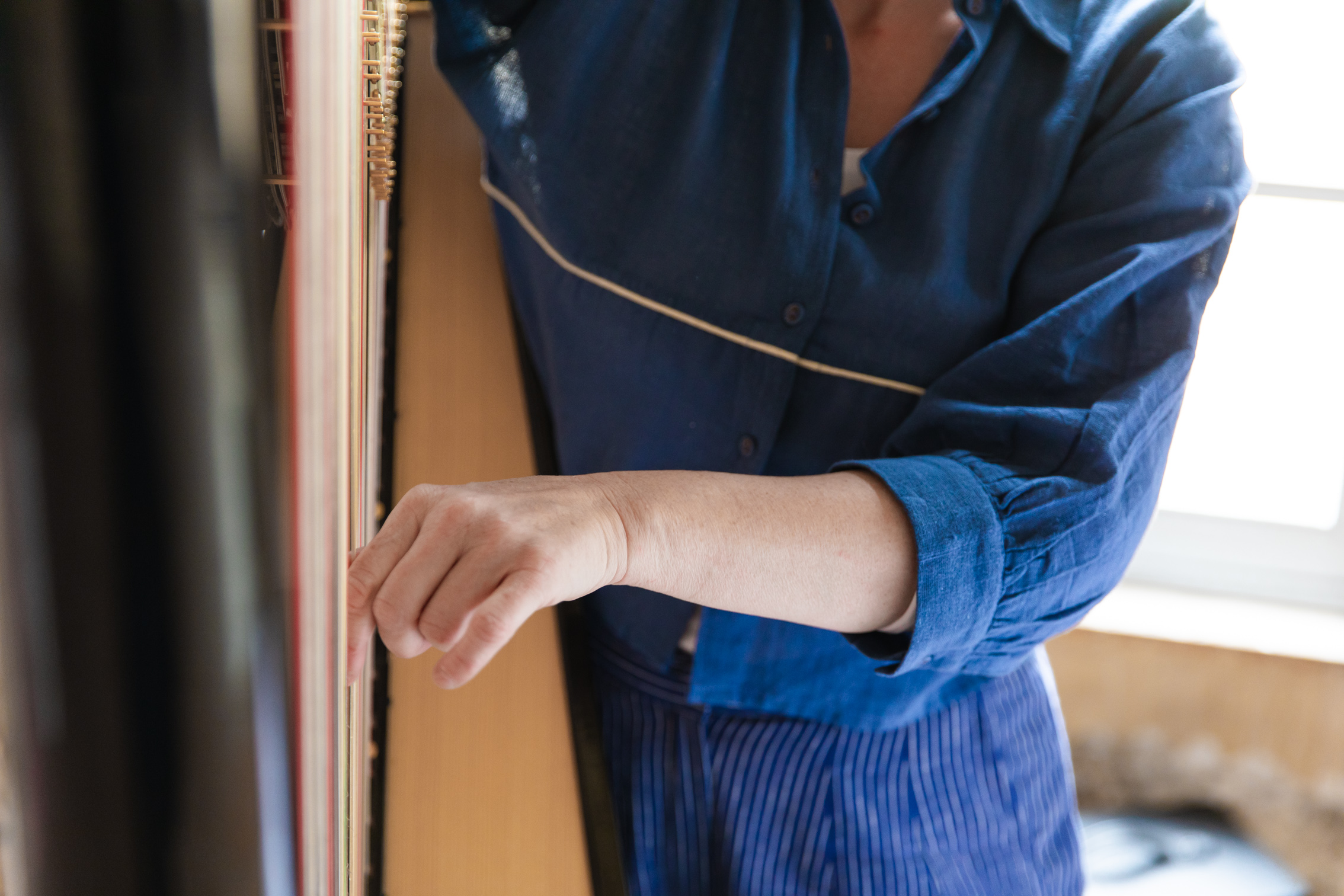 Chemise en teinture naturelle indigo