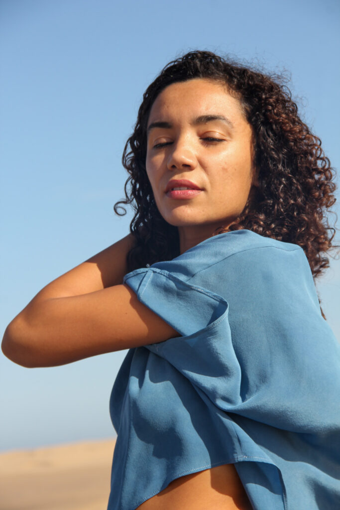 collection indigo Kosmic Blues - top soie