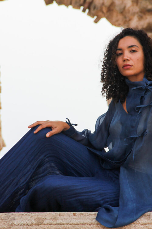 Pantalon CLEO en lin & soie