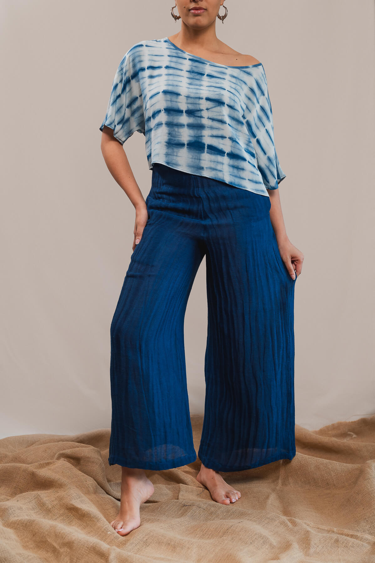 Pantalon ample Cleo minuit