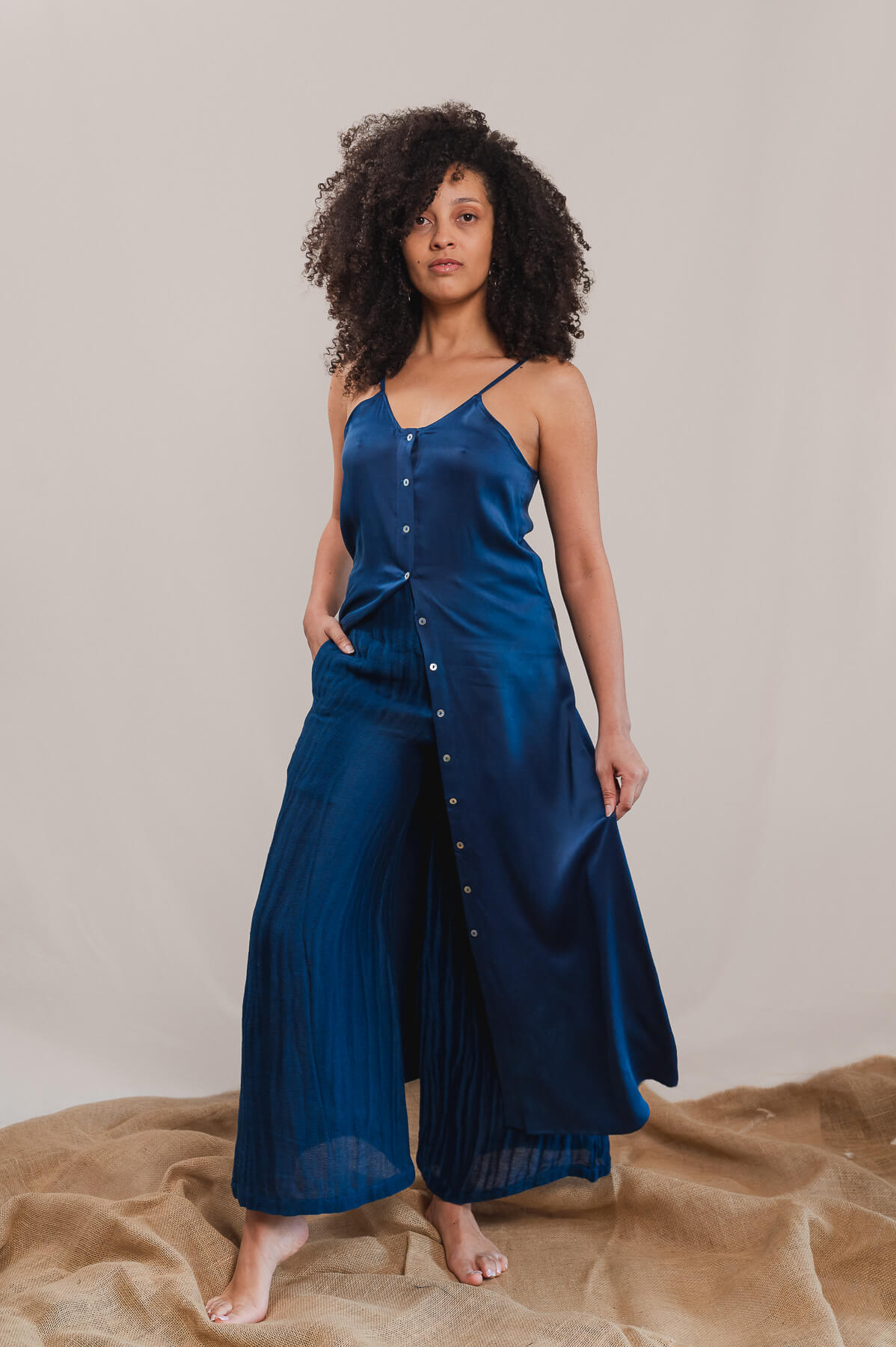 Pantalon ample Cleo minuit